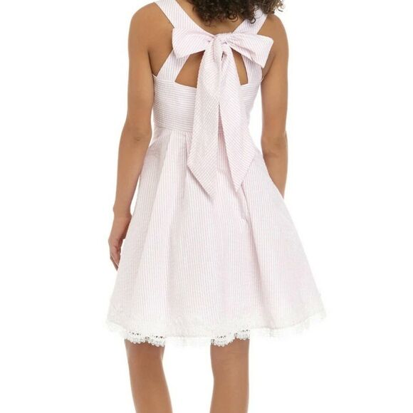 Rare editions Easter Spring Dress Pink White Size 7 - Picture 2 of 11